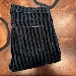 Black Velvet striped skinny jeans